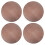 Round PVC Placemats Heat Resistant 4 Pcs Red 5