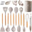 33-Pc Silicone Kitchen Utensil Set with Wooden Handles 1