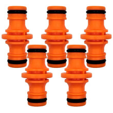 Raccord de tuyau double mâle 1/2 pouce, plastique orange, rapide