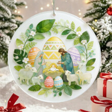 Easter Acrylic Ornament Double-Sided 8cm