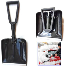Folding Snow Shovel 25 Inch Lightweight Ergonomic Black