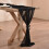 Chemin de table en mousseline rose poudré 74 x 305 cm 1