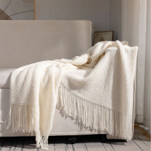 Knitted Tweed Throw Blanket 68x50 inches