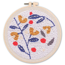 Punch Needle Embroidery Starter Kit with Tool, Threader,