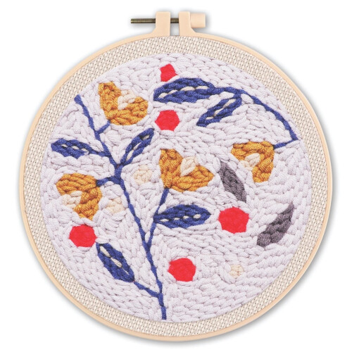 Punch Needle Embroidery Starter Kit with Tool, Threader,