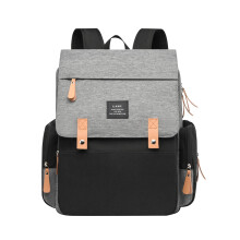 Large Capacity Gray Fashion Diaper Bag for Mom, Travel Maternity Bag with Changing Pad, Breastfeeding Baby Bag, Stylish Baby Gear Organizer