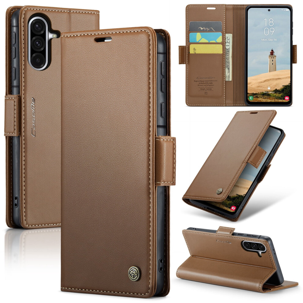 Caseme Leather Wallet Case For Samsung Galaxy A40 Brown 908436772556
