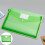 Heavy Duty Plastic Expanding File Folder Green Legal Size 1