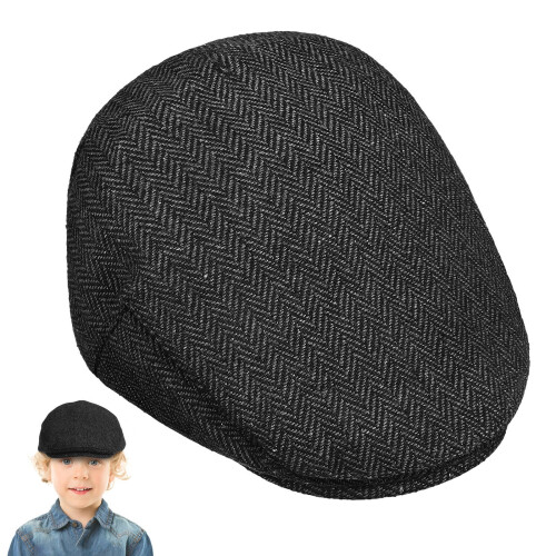 Casquette plate à chevrons pour garçon et tout-petit