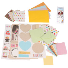 DIY Greeting Card Kit with 16 Cards, 16 Envelopes, and
