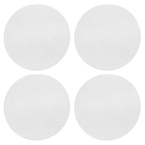 Round PVC Placemats Heat Resistant 4 Pcs Red 1