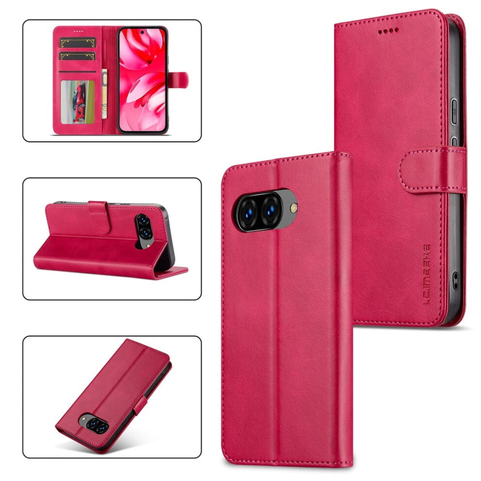 Imeeke Leather Case For Google Pixel 9A Â Pu Flip Red 908436765107