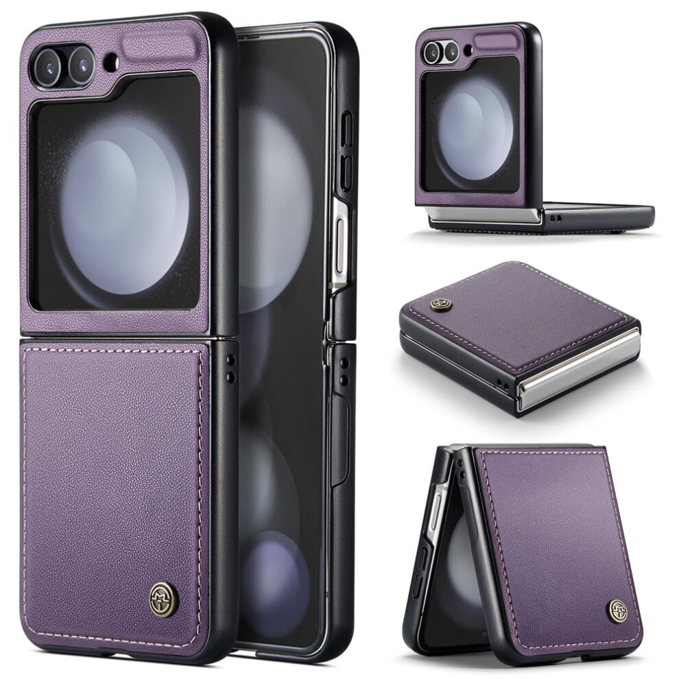 Caseme Leather Wallet Case For Samsung Galaxy Z Fold5 Purple 908436753449