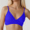 Women's Twist Front V Neck Bikini Top Padded Adjustable Spaghetti Straps Bathing Suit Tops Only 2