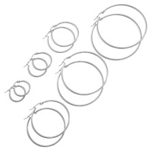 Trendy Titanium Steel Large Hoop Earrings for Women, 6.5 cm, Perfect for Parties, Travel, and Everyday Fashion
