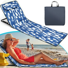 Folding Sun Chair Mat Waterproof with Pocket 1 pc