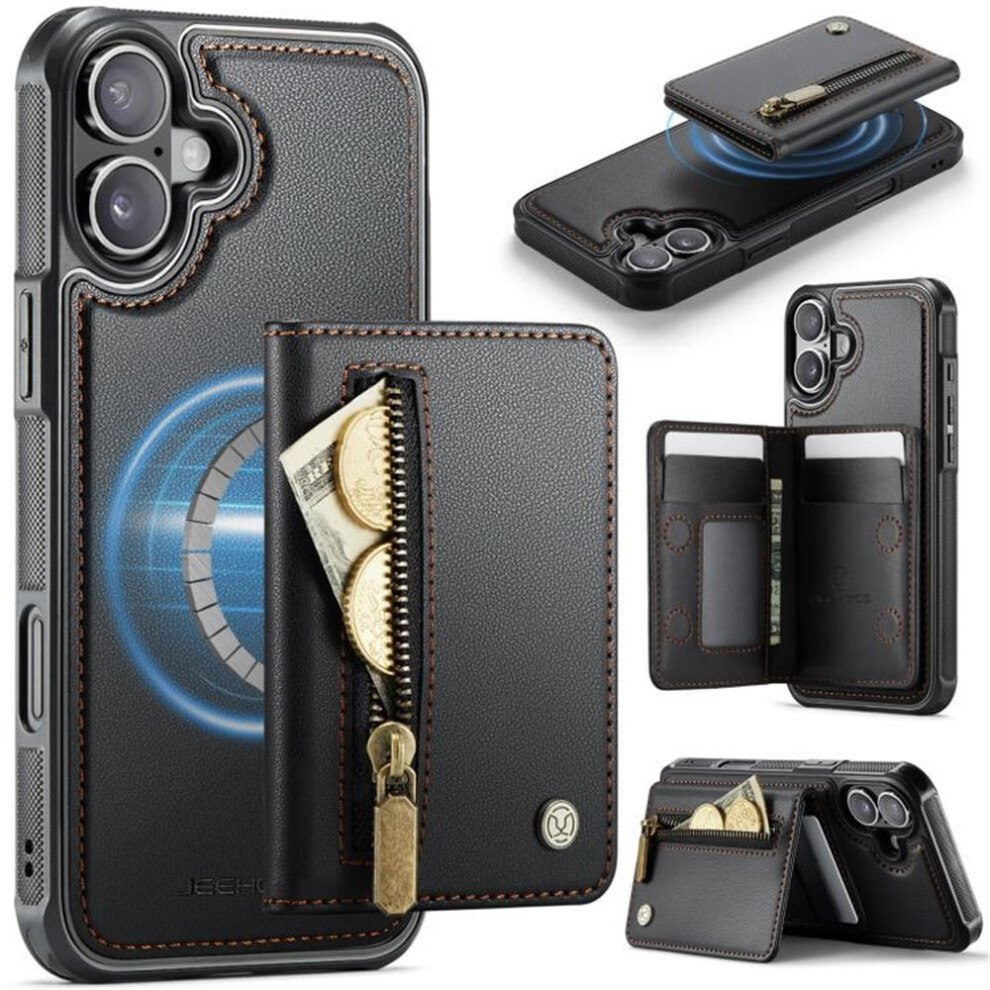 Iphone 16 Magsafe Case Pu Leather Wallet With Rfid Blocking 9065194890845