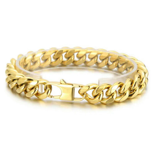 Pulseira Cuban Curb em Aço Inoxidável de 9 polegadas