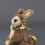 Osterhasenfigur aus Stroh, 20 cm, handgefertigt 8