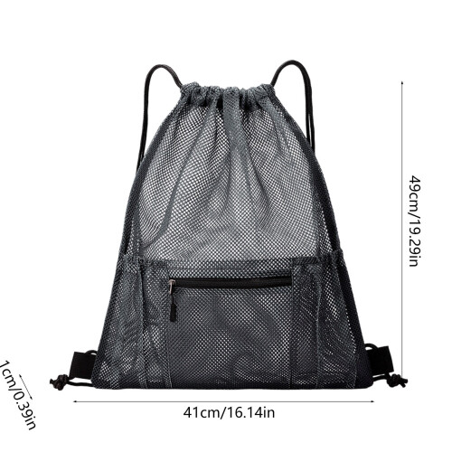 Drawstring Backpack Sports Bag Large Capacity Breathable 2