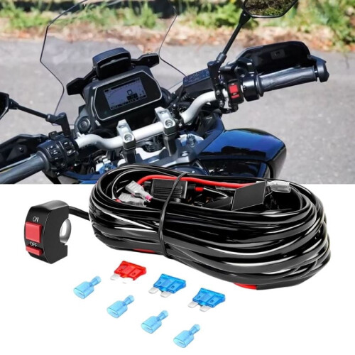 LED Light Bar Wiring Harness Kit with 12V Push Button
