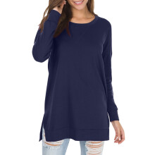 Women's long sleeve side split tunic top