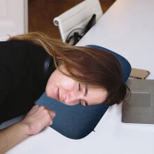 Latex Nap Pillow - 38X26X10Cm (14.96X10.23X3.93In) Blue, Travel/Office Sleeping Pillow, Height-Suitable For Adults Children, Foldable Portable