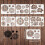 Flower Art Stencils and Templates (9 Count) 5