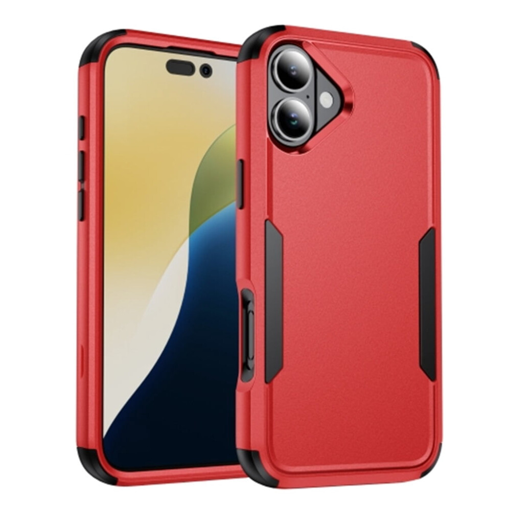 Iphone 16 Bumper Case 3-Layer Shockproof 6.1-Inch Red 908436751131
