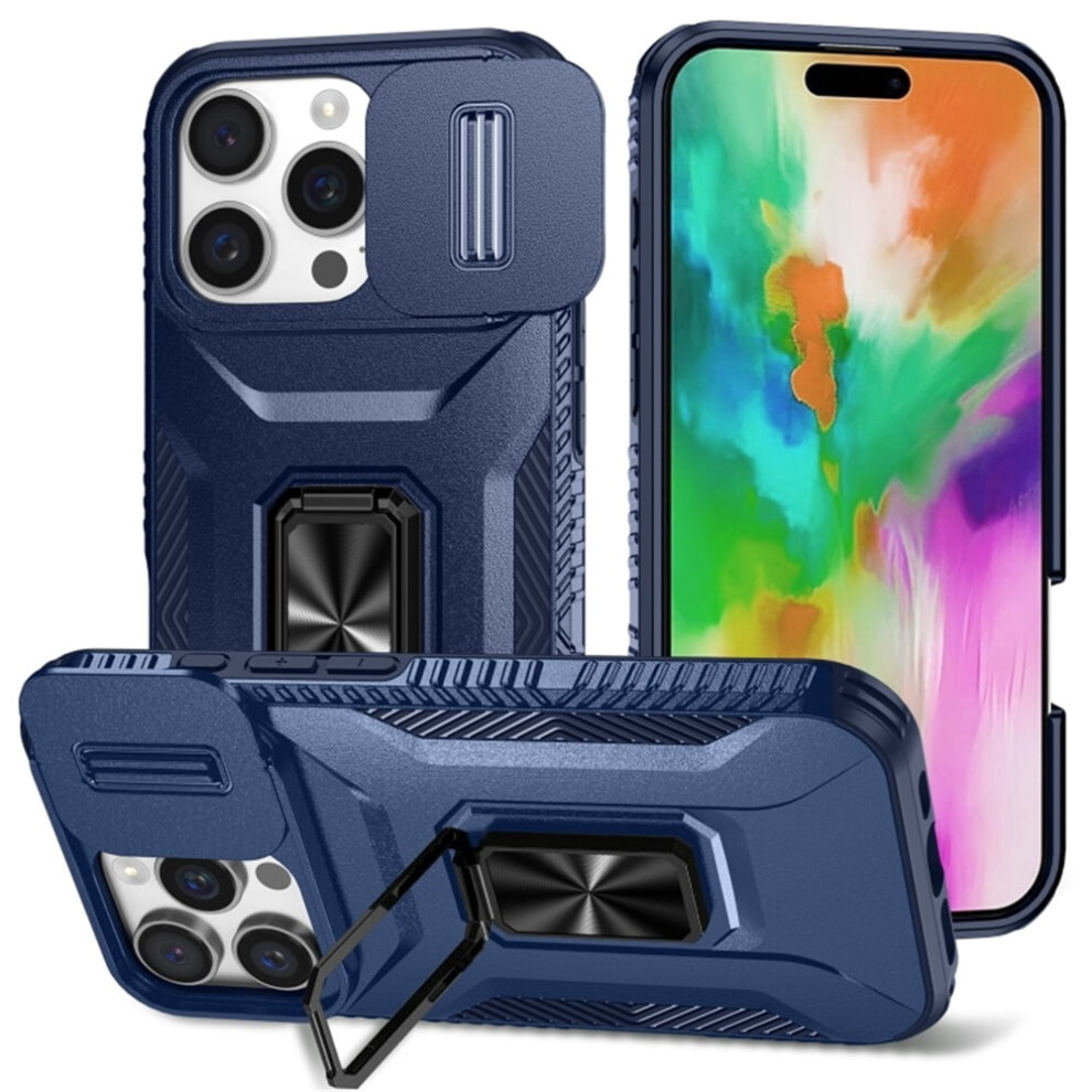 Iphone 16 Pro 6.3" Slim Fit Shockproof Hybrid Case Blue 9065194883403