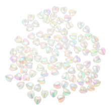 Acrylic Heart Spacer Beads for Jewelry Making 400 pcs