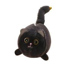Animal en peluche avec queue qui remue et son, actionné par une cordelette.