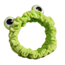 Cute Frog Eyes Wash Face Headband Plush Wrapped Elastic