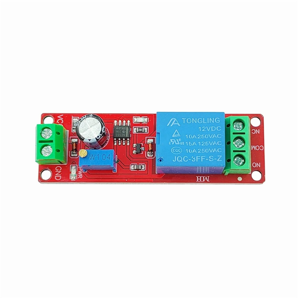 Ne555 Time Delay Relay Module 12V/5V 1-10S Adjustable 908436754217