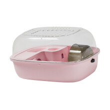 Hamster Cage Open-Top Enclosure for Small Animals Pink