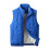 Colete masculino casual azul de algodão com gola alta e 1