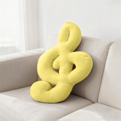 Pude med musiknoder, gul 45 cm, 1 stk.