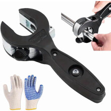 Ratchet-Type Pipe Cutter – 2-in-1 Hand Tool for Copper, PVC, Stainless Steel & Rigid Plastic Tubes, Compact for Tight Spaces