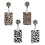 Leopard Print Badge Holder with Retractable Reel Set 3