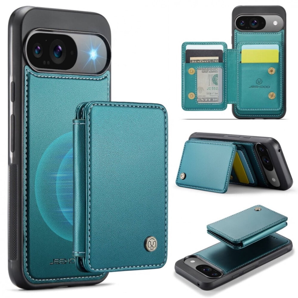 Leather Wallet Case For Google Pixel 9/9 Pro With Green 908436768122