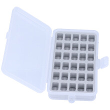 Bobbin Box,Bobbins Spools Box,Bobbin Box Organizer Plastic Case Transparent 30 Slots Empty Spools Sewing Craft Storage