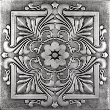 Victorian Foam Ceiling Tile Antique Silver 8 pcs 21.6 sq ft