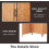 Paravent pliable en bois naturel 4 panneaux 7