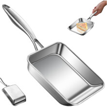 Tamagoyaki Pan Stainless Steel Rectangle Omelette Pan with