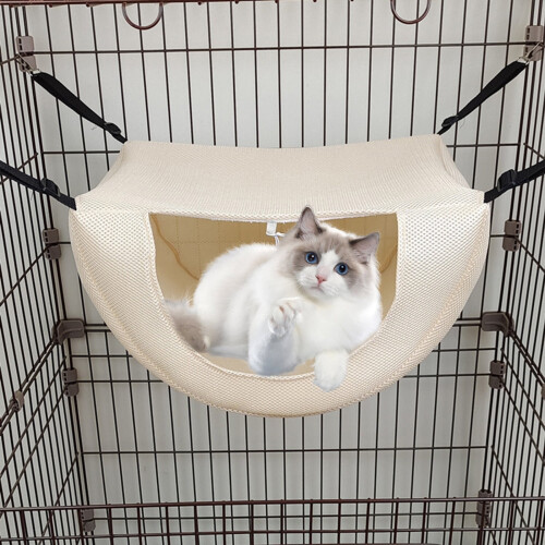 Leaba Hamaice Cage Cat Plush Bog Dúbailte Sraith do Pheataí Beaga