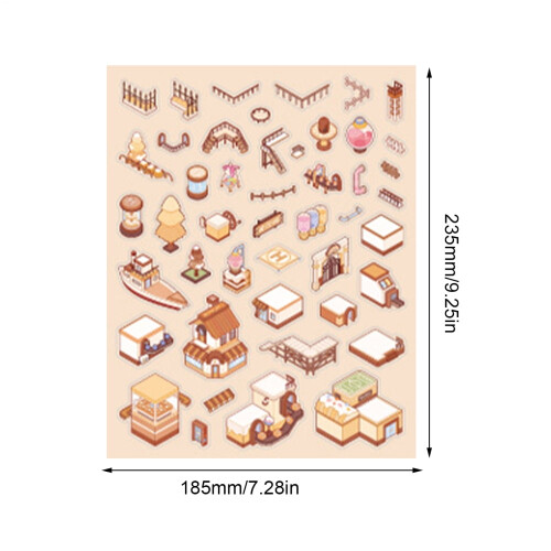 Capybara 3D Scene Stickers Waterproof Miniature Decals 12pcs 1