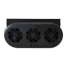 Car Fan Window Vent Exhaust Cooling USB Black
