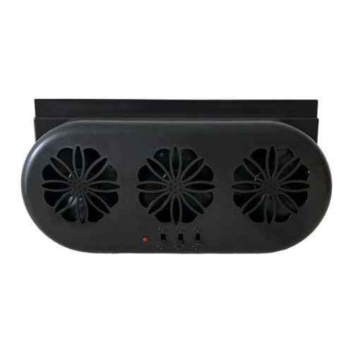 Car Fan Window Vent Exhaust Cooling USB Black