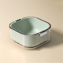 Bassine à légumes avec panier d'égouttage, vert avocat