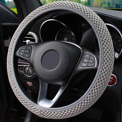 Auto-Lenkradbezug, grau, rutschfest, universell, 1 Stück